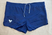 Vintage Erima Nylon Sprinter Shorts Glanz Blue Super Shiny Germany Gay D7 32-40”