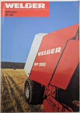 Original Welger RP 200 Roll Baler Brochure, c 1980's