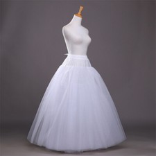Crinoline Hoopless Underskirt 4 Layer Petticoat Skirt for Bridal Wedding-Dress