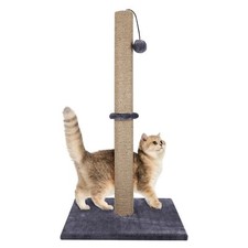 TALL LARGE CAT SCRATCHING POST 74CM STRONG NATURAL SISAL POLE HEAVY DUTY BASE
