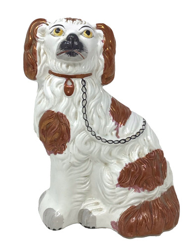 Antique staffordshire spaniel - staffordshire,