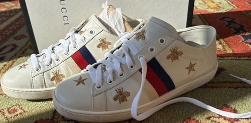 Gucci white low top lace - gucci, lace-up