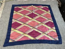 Vintage Silk Scarf Pink Blue
