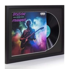 12" Vinyl LP Record and Album Cover Black Frame Memorabilia Wall Art Display