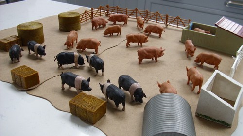 Vintage britains pig farm - pig,