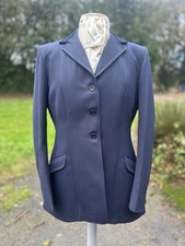 38” Ladies Navy Rosette Wool Show Hunt Jacket Equestrian Coat