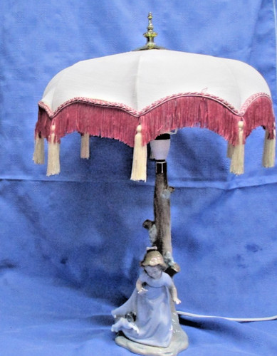 Lladro table lamp stand girl - table,