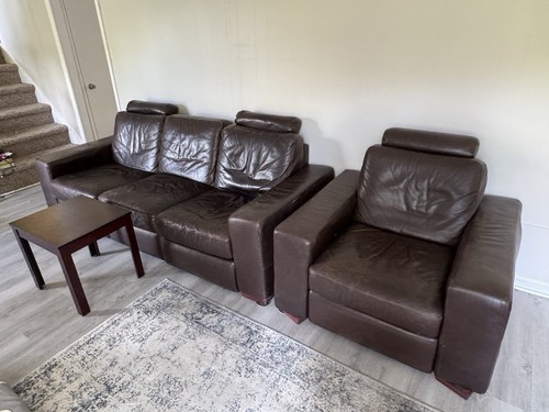 Leather recliner set - -, &