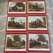 Vintage Table Mats Old Hunting