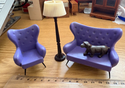 Doll house furniture - furniture, vintage