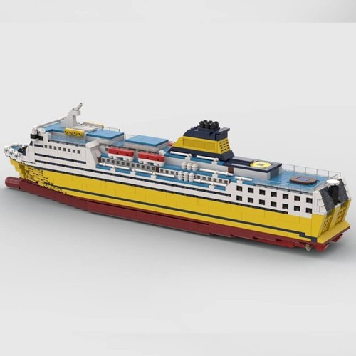 Custom moc 75498 cruiseferry - custom, moc-75498