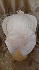 Amazing Vintage Ladies Cream Hat- Wedding/Races- Lovely Condition - Looks FAB
