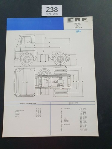 Erf model 54g tractor unit - erf,