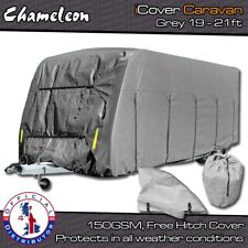 Caravan Cover Grey 19-21ft 4 zips, WaterProof and Breathable 4 Ply