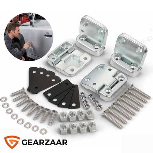 Front door hinge set - front,