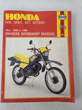 Honda MB MBX MT MTX50 Haynes Manual 1980 to 1989 MB5 MB50 MBX50 MT50 MTX50