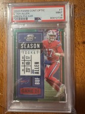 2020 Panini Contenders Optic Season Ticket Green Pulsar Josh Allen #d 12/27