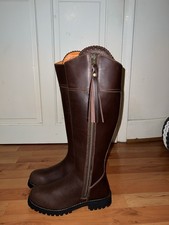 Fairfax & Favor Mahogany Explorer Boots Size 7 Regular Calf Fit