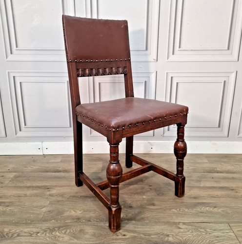 Antique oak dining chair - oak,
