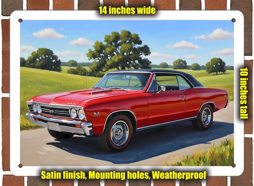 Metal sign 1967 chevrolet - metal,