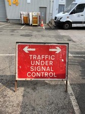 TRAFFIC UNDER SIGNAL CONTROL Safety Site Road Sign metal