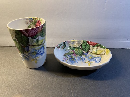 Floral soap dish - floral, cup