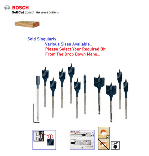 Bosch flat wood drill - bosch,