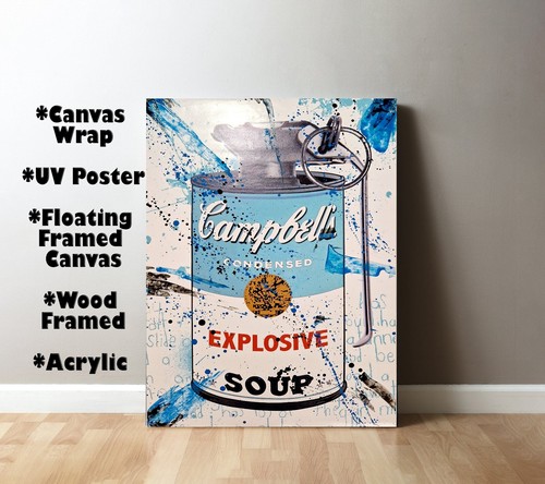 Campbell explosive soup - explosive, art
