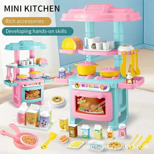 Kids cooking kitchen - kitchen, set