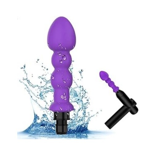 Purple round head massage gun - round,