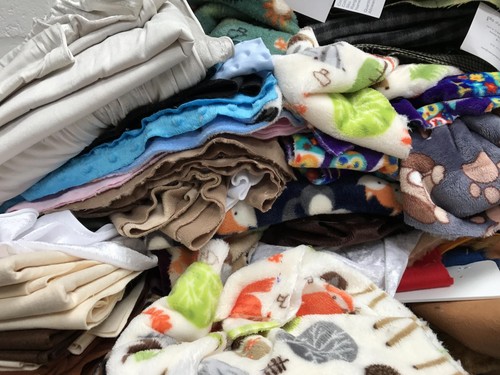 Assorted fabric material - fabric, end