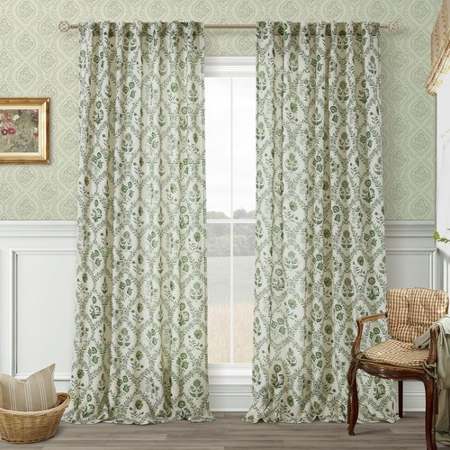 Natural floral curtains - curtains, for