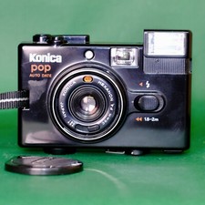 Konica pop 35mm Point and Shoot Film Camera 36mm F4 Lens Nr Mint. Working