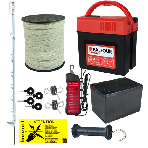 Electric fence kit with - kit,