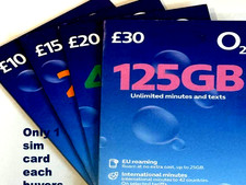 NEW O2 250GB Bundle iphone Samsung Sim Card Pay As You Go Micro Nano 20P