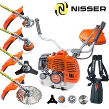 52cc Petrol Garden Brushcutter Strimmer NISSER NS59025 4 in 1 Heavy Duty