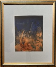 Imaginary Landscape - Antoine Veyron-Lacroix - Gouache and Pastel 