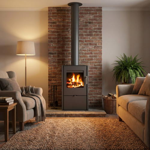Opal 7kw steel wood - w,