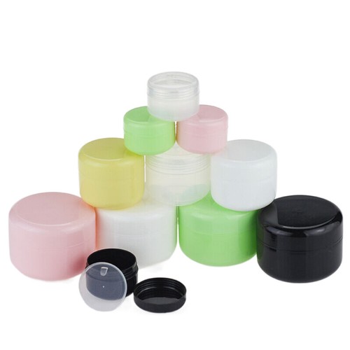 Plastic travel cosmetic jar - plastic,