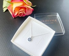 925 Sterling Silver Necklace With Evil Eye Necklace, 7mm Evil Eye Charm