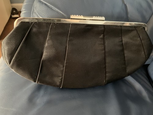 Ghd black satin evening - black, clutch