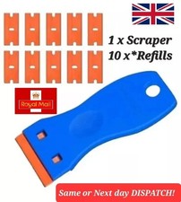 Plastic Scraper tool 1Pc+10* Car Sticker Remover Glass Paint Grease Dirt Cleaner