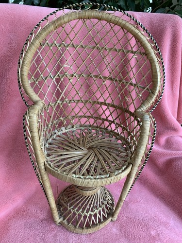 Vintage wicker peacock - vintage,