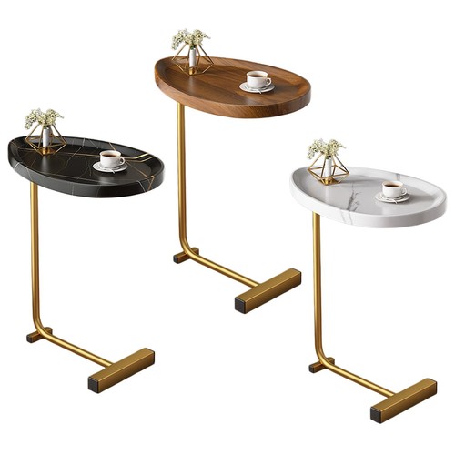 Shaped end table slide under - shaped,