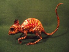 Contemporary Stylised Paper Mache Banded Mouse Art Décor Figure Sculpture