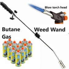 BLOW TORCH WEED WAND BURNER KILLER BUTANE GAS MOSS FUNGUS OUTDOOR GARDEN WELDING
