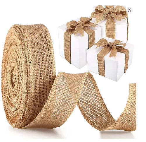 Natural burlap fabric roll - natural,