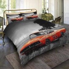 The Dukes Of Hazzard General Lee Dodge Charger 1 Quilt Duvet Cover Set