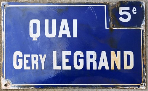 Big old french street sign - big,