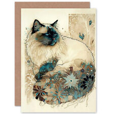 Ragdoll Cat Floral Pattern